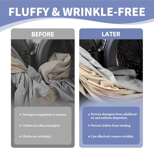 6Pcs Small Dryer Balls, 2.36 Inch Reusable Laundry Balls for Washer & Dryer, Fabric Softener Alternative, Anti-Wrinkle & Pet Hair Remover Laundry Essentials
