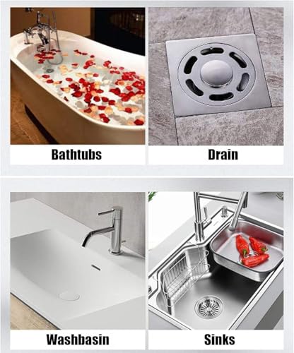 Disposable Shower Drain Hair Catcher Stickers 100 Pack Square - size: 100 Square Mesh