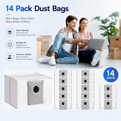 14 Pack Dust Bags for Ecovacs X8 X9 T30C T50 T80 M14 S14 S16 - style: 14PCS X8/X9/T50/T80 Bags