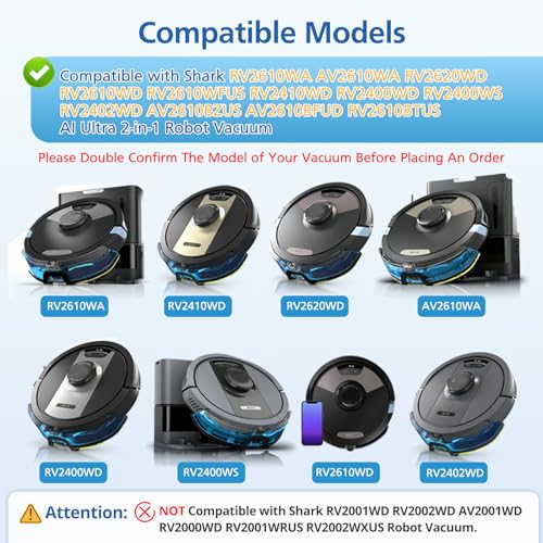 JORAIR AV2610WA RV2610WA Vacuum Mop Replacement Pads for Shark Robot Vacuum - size: AV2610WA Parts