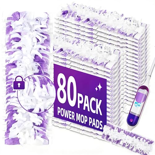 80PCS Disposable Mopping Pads Refills for Swiffer Power Mop Pads - size: 01-80PC