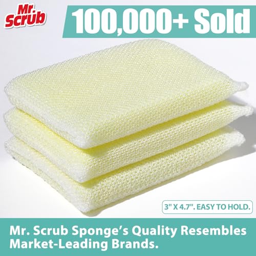 Sponges Kitchen Scrub Dish Sponge Scouring Pad, 48 Pads Cleaning Brush Dishwasher Soap Supplies, Dishwashing Dinnerware Towels Sink Pan Pot Cloth Rags Holder Bathroom Bathtub - size: 48 Pack