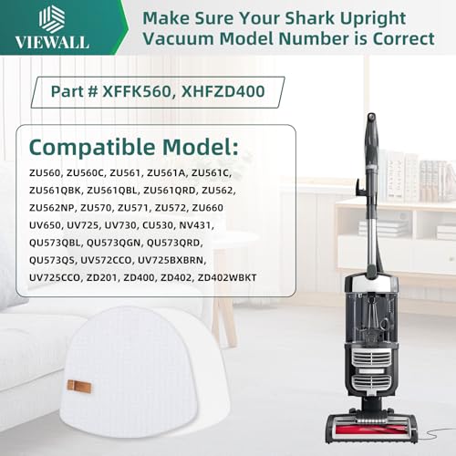 VIEWALL 4 Felt 4 Foam Filter for Shark UV725 UV650 ZU560 ZU560C ZU561 ZU562 - size: ZU560/CU530/UV730/ZD400 4