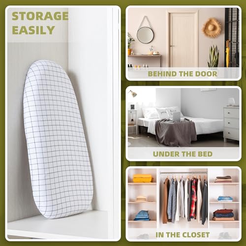 24x14in Tabletop Mini Ironing Board with Foldable Legs, Portable Iron Board with Extra Wide Countertop, Small Ironing Board for Sewing, Crafting, Dorm, Small Spaces, RV, Travel - White - color: White