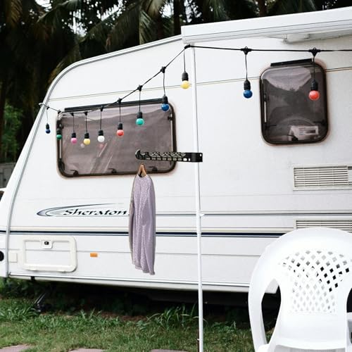 2-Pack RV Ladder Clothes Drying Rack, Fits 1.25" Pipes, Space Saver