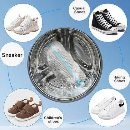 Shoe Washing Bag for Washing Machine, Reusable Laundry Bag for Sneakers, Socks, Gym Shoes Fast Wash, Travel, Dorm Room Essentials (Grey) - color: Grey