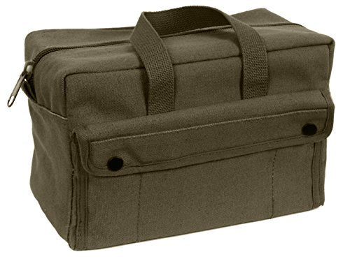 Rothco GI Style Mechanics Tool Bag, Heavy-Duty Canvas Tool Storage - color: Olive Drab