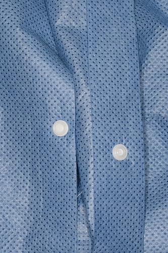 Sunlite Ultra 3600 Series Premium Disposable Lab Coats, Pockets, Knit Collar & Cuffs, Knee Length, 10 Pack - color: Blueberry, size: Small