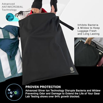 Ornadi XL Antimicrobial Waterproof Travel Laundry Bag Odor Mildew Control