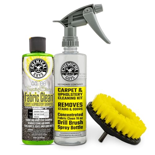 Chemical Guys, Citrus Foaming Fabric & Carpet Cleaner Drill Brush, 16 oz - size: 16 Fl Oz Drill Brush Kit