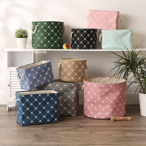 Bone Dry Pet Storage Paw and Bone, Trellis Collection, Medium Rectangle, 16x10x12, Taupe - color: Taupe, size: Medium Rectangle, 16x10x12"