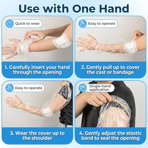 RAINFLOW Waterproof Arm Cast Cover for Shower - Adult Arm Sleeve Protector - size: Arm Cover