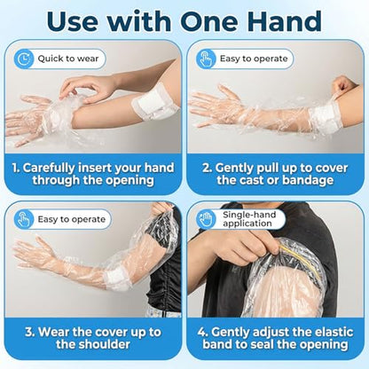 RAINFLOW Waterproof Arm Cast Cover for Shower - Adult Arm Sleeve Protector - size: Arm Cover