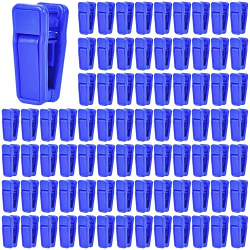 KISEER 80 Pcs Plastic Baby Hanger Clips Slim-line Finger Clips Set for Clothes Hanger Velvet Hanger (Blue) - color: Blue, size: 80 Pcs