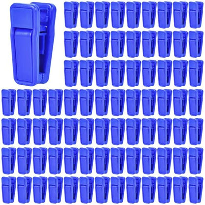 KISEER 80 Pcs Plastic Baby Hanger Clips Slim-line Finger Clips Set for Clothes Hanger Velvet Hanger (Blue) - color: Blue, size: 80 Pcs