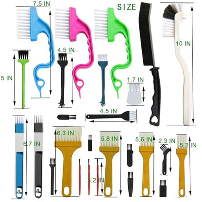 26Pcs Small Cleaning Brush, Crevice Cleaning Brushes for Small Spaces