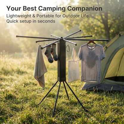 Laundry Drying Rack Collapsible, Foldable Clothes Drying Rack - style: Carbon Steel Four-Legged Stand
