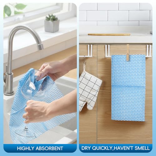 Disposable Dish Cloths,100Pcs, Reusable Kitchen Cleaning Cloths Dish Cloth 11.8X11.8 inch, Disposable Dish Towels for Kitchen, Household Cleaning Yellow
