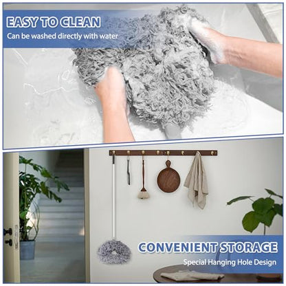 FONUNO Ceiling Fan Cleaner Duster High Ceiling Extended Fan Blade Cleaner - color: Gray