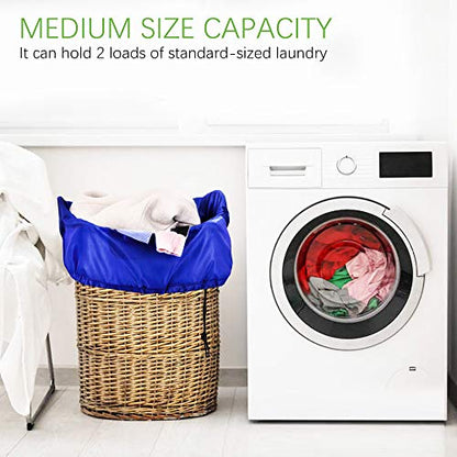 OTraki 24x32 Inch Laundry Bags XL Travel Laundry Bag Machine Washable Dirty Clothes Organizer with Drawstring Closure Heavy Duty Laundry Storage Bags, Drying Do Not Exceed 176℉ Blue - size: 24x32 inch