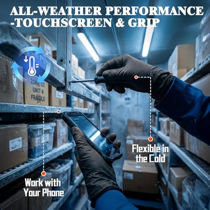 ANBOSON 10 Mil Heavy Duty Mechanic Nitrile Gloves, XLarge Black 100 Count - color: Black-100, size: X-Large