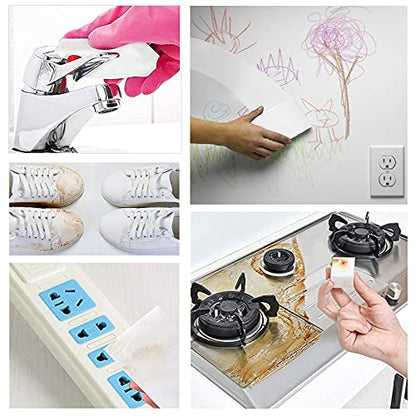 100Pack Magic Sponge Eraser, Extra Large Melamine Foam Sponge, Multi-Functional Household Cleaning Sponges, No Scratch Cleaning Pads for Kitchen, Oven, Bathroom, Bathtub, Sink, Wall, Shoes