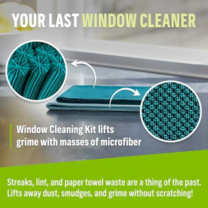 E-Cloth Window and Glass Cleaner Kit, Just Add Water - 1 Kit - color: Winter Green, size: 1 Kit