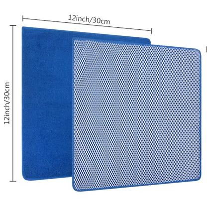 SINLAND Dish Cloth for Washing Dishes Kitchen Washcloth Cleaning Cloth - color: Dark Blue, size: 12inchx12inch 10pack