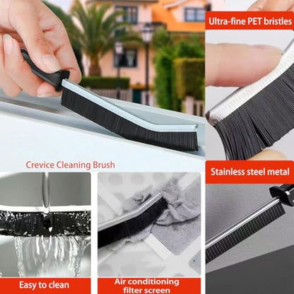 Hard Bristle Crevice Cleaning Brush.Multi-Purpose New Cleaning Brush Tool, Black Bristles with Ergonomic Grip Bathroom Gap Brush, Home, Kitchen, Bathroom, Faucets, Toilet,Window, Vehicle, (4)