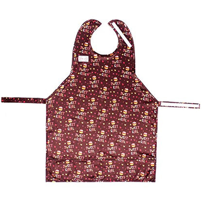 BIB-ON XL, Full-Coverage Bib and Apron Combination for Toddler, Kids Ages 3 and Up. (Sweet Girl Cupcake) - color: Sweet Girl Cupcake