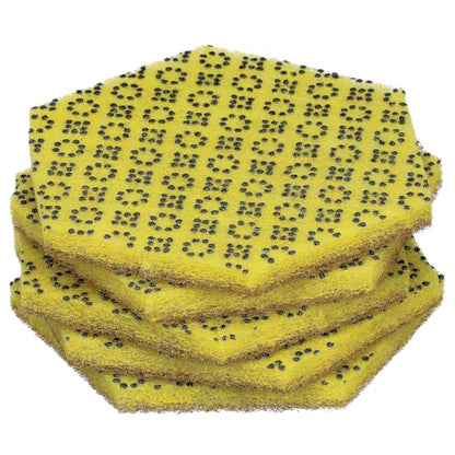 Scotch-Brite Low Scratch Scouring Pad 2000HEX, Yellow, 60 Each/case - color: Yellow, size: 60/Case