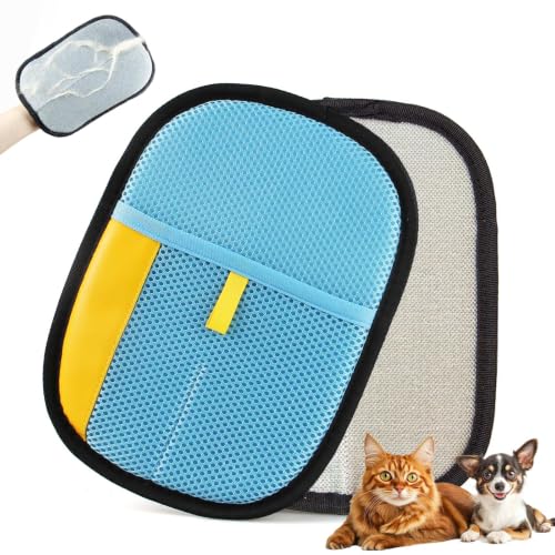 Thickened Pet Hair Removal Glove for Fabric Surfaces, SkyBlue - color: SkyBlue