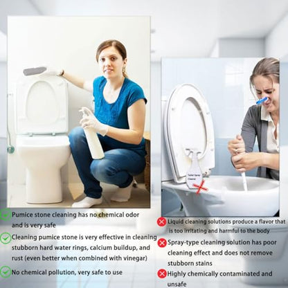 Herda 6 Pack Pumice Stone Toilet Bowl Cleaner, Powerfully Pumice Stick for Toilet Cleaning Hard Water Rings, Calcium Buildup, for Cleaning Stove, Tubs, Grills, Swimming Pools, Sinks（Without gloves） - size: 6 Count (Pack of 1)