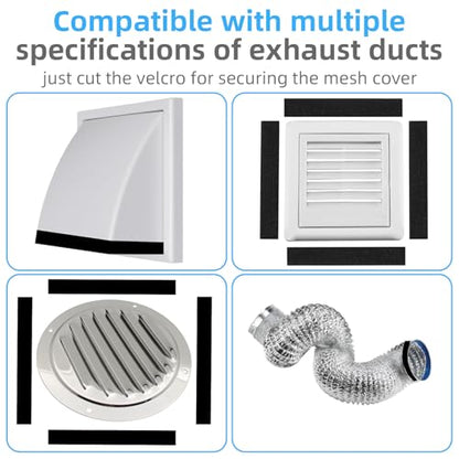 Dryer Lint Catcher 3-Pack: Reusable Outdoor Lint Trap for Dryer Ventilation with Sticky Strips - Lint Collector for Dryer to Enhance Efficiency