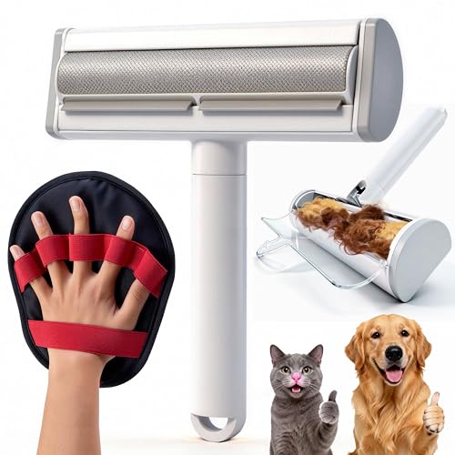 2 in 1 Pet Hair Removal Set, Reusable Dog Hair Remover