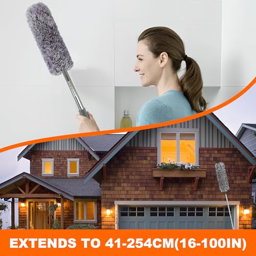 Dusters for Cleaning,Microfiber Duster with ExtensionPole,Cleaner Duster - size: 6 Piece Set