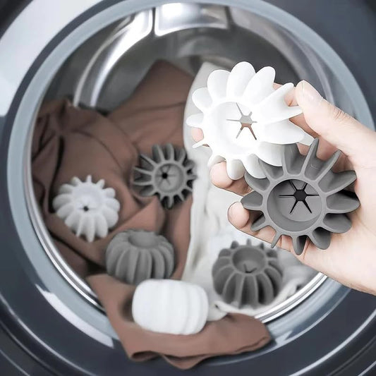 1pcs Silicone Laundry Balls Reusable Anti-Winding Clothes Floating Lint Cleaning Ball Home Washing Machine Accessory (Grey) - color: Gray-c