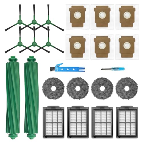 Replacement Parts for iRobot Roomba Plus 405 Combo & 505 Combo Robot Vacuum Cleaner Accessories Kit 22 Packs 2 Main Brushes, 4 Filters, 6 Side Brushes, 4 Mop Cloths, 6 Bags - color: style 4