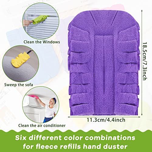 12 Pcs Reusable Duster Refills Washable Pads, Dark Color - color: Dark Color