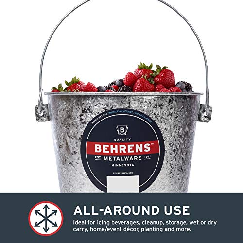 Behrens Hot-Dipped Galvanized Steel Utility Pail, 22-Quart - size: 22 quarts, style: Hot Dipped