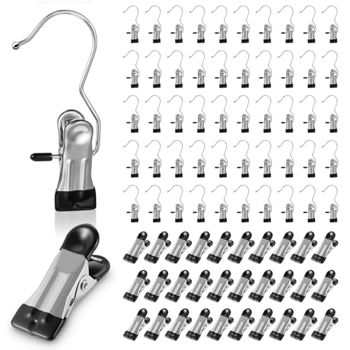 Dimeho Boot Hanger Clips Hooks 50 Pcs,Heavy Duty Clothes Pins Laundry Hooks