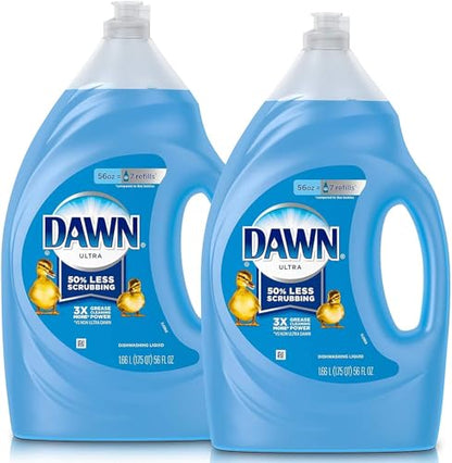 Dawn Dish Soap Ultra Dishwashing Liquid, Dish Soap Refill, Dish Detergent Liquid, Original Scent, 56 Fl Oz (Pack of 2) - size: 56 Fl Oz (Pack of 2)