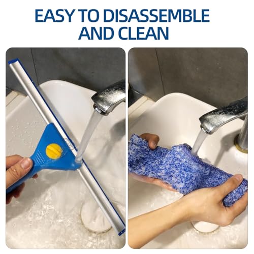 122'' Window Squeegee, 2 in 1 Outdoor Window Cleaning Tools - size: 15.74-122in