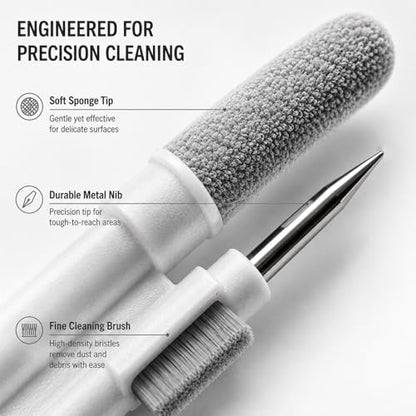 3 Pack Multi-Function Cleaning Kit with Soft Brush, Portable Cleaning Tools for Earbuds, Charging Cases, Keyboards, Phones & Small Electronics
