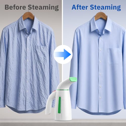 OGHom Steamer for Clothes, Portable Handheld Clothing Garment Steamer, 240ml Large Capacity 700W Travel Steam Iron 30 Second Fast Heat Up (Soft Green) - color: Soft Green