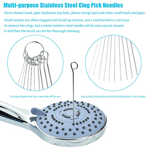 Shower Head Cleaning Brush Tool, Small Crevice Cleaning Brush Anti Clogging for Bathroom Pipe & Car Washers
