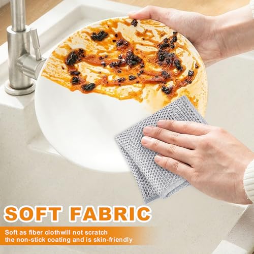 20 Pcs New Upgrade 3-Layer Metal Dish Cloth, 7.87x7.87 Inch Cleaning Cloth - color: Silvery 20 Pack