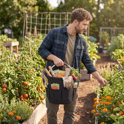 Fox Run Black Collapsible Caddy For Bath, Cleaning & Garden, 11 x 11 Inches