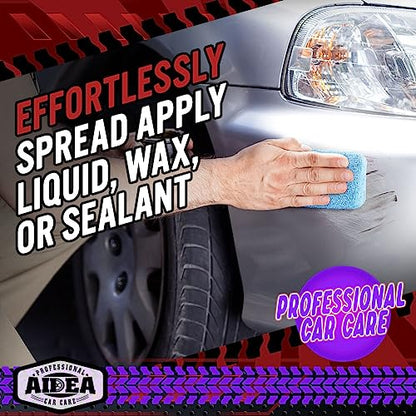AIDEA Microfiber Applicator Pad-56PK, Car Wash Sponge, Blue - color: Light Blue, size: 56 PK