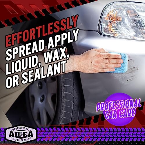 AIDEA Microfiber Applicator Pad-72PK, Car Wash Sponge, Blue - color: Light Blue, size: 72 PK
